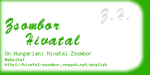 zsombor hivatal business card